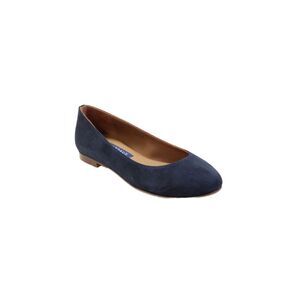 Margaux Womens Suede The Classic Ballet Flats Midnight Blue Size 33.5 3.5 Medium